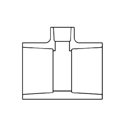 1" SOCKET x 1/2" SOCKET SCH 80 TEE