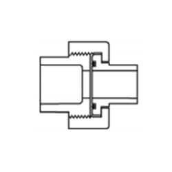 1 1/2" CPVC SOCKET x SPIGOT w/FKM O-RING SCH 80 UNION