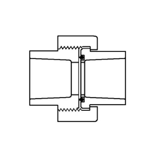 1/2" CPVC SOCKET w/FKM O-RING SCH 80 UNION