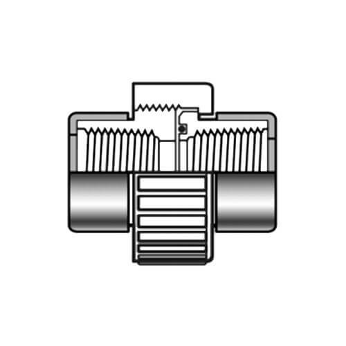 3/4" CPVC FIPT x FIPT w/FKM O-RING SCH 80 UNION