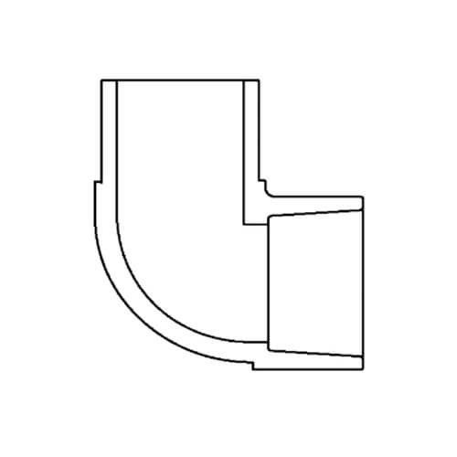 1 1/2" CPVC SPIGOT x SOCKET SCH 80 STREET ELL 90°