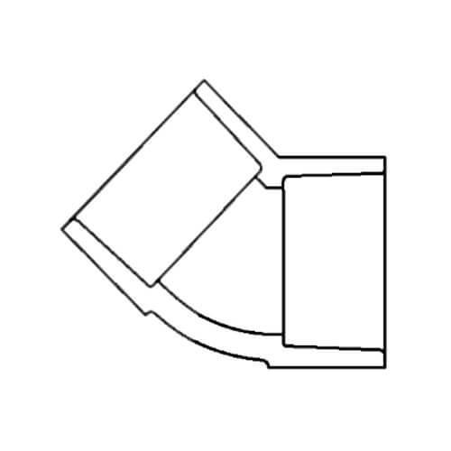 1" CPVC SOCKET SCH 80 ELL 45°
