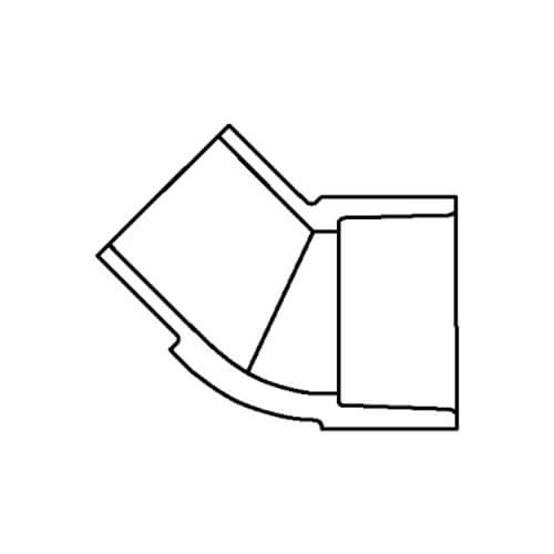 1" CPVC SPIGOT x SOCKET SCH 80 STREET ELL 45°