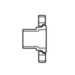 1 1/2" CPVC SPIGOT SCH 80 FLANGE w/PLASTIC RING